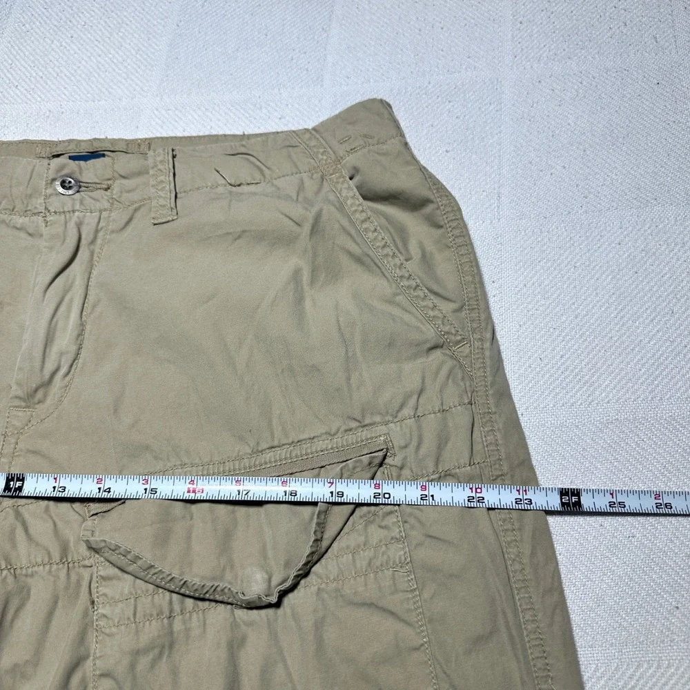 Polo Ralph Lauren Cargo Pants Men 34x32 Roll Up Leg Outdoors Hiking Tan Khaki